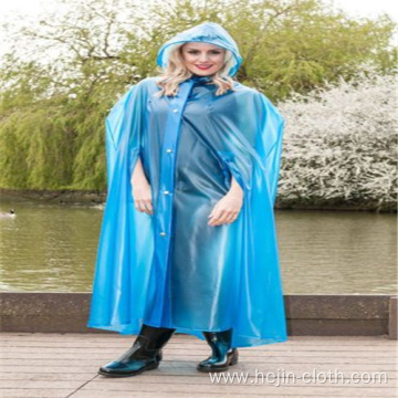 Size customized EVA adult raincape